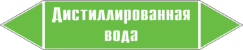 Маркировка трубопровода "дистиллированная вода" (пленка, 358х74 мм) - Маркировка трубопроводов - Маркировки трубопроводов "ВОДА" - Магазин охраны труда ИЗО Стиль